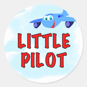 Little Pilot Tshirts and Gifts Classic Round Sticker
