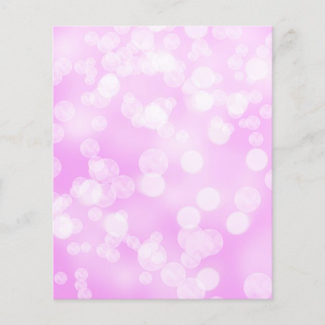 Little Pink Bokeh Lights Scrapbook Paper (Front)