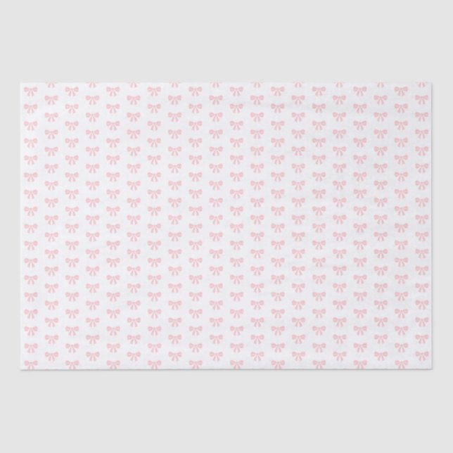Little Pink Bow Baby Shower Girl Birthday Coquette Tissue Paper (Front)