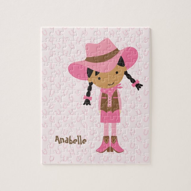 Little Pink Cowgirl Jigsaw Puzzle (Vertical)