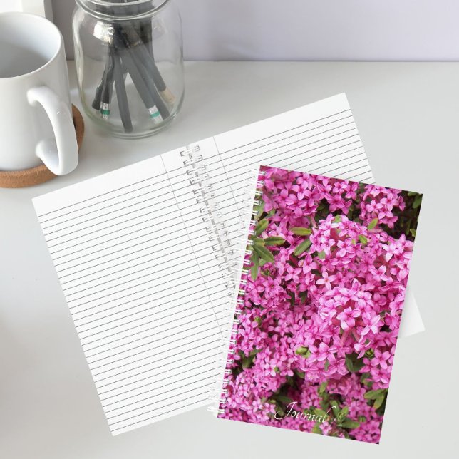 Little Pink Daphne Floral Notebook (In Situ)