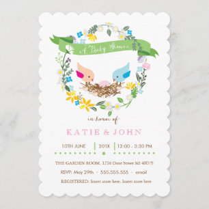 Little Pink Egg     Girl Baby Shower Invitation