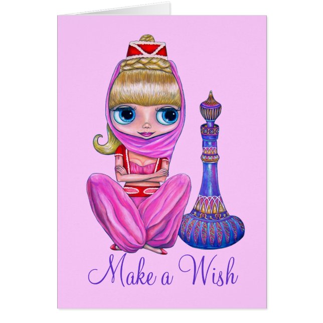 Little Pink Genie Purple Magic Bottle Make a Wish (Front)