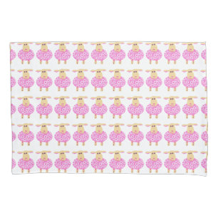 Little pink lambs pillowcase