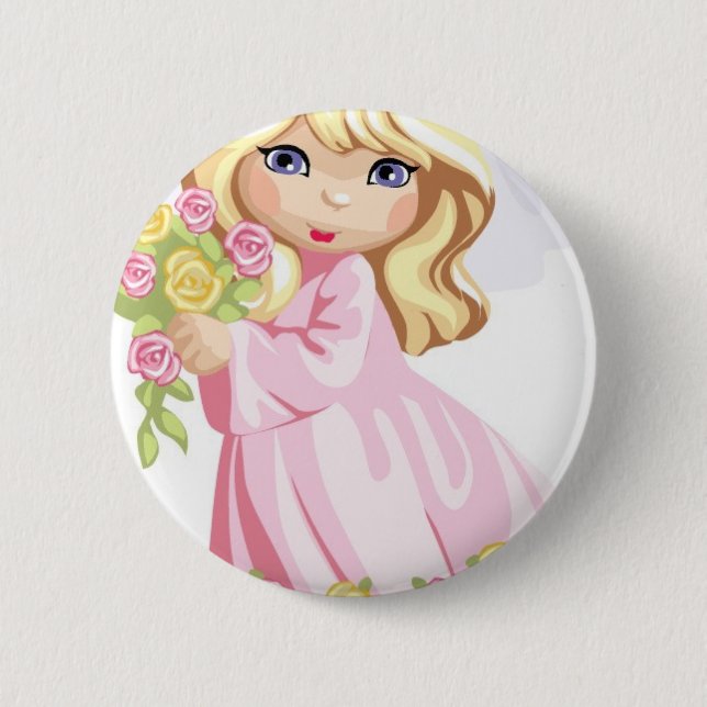 Little Pink Princess 6 Cm Round Badge (Front)