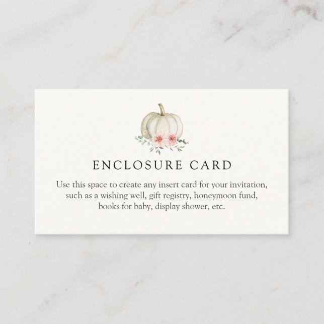 Little Pink Pumpkin Custom Enclosure Card (Front)