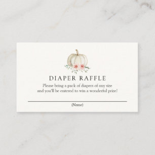 Little Pink Pumpkin Diaper Raffle Enclosure Card