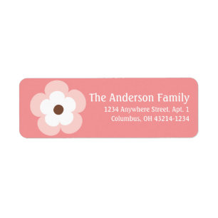 Little Pink Spring Season Flower Address Labels