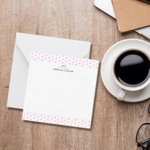 Little Pink Triangles Personalized Note Cards