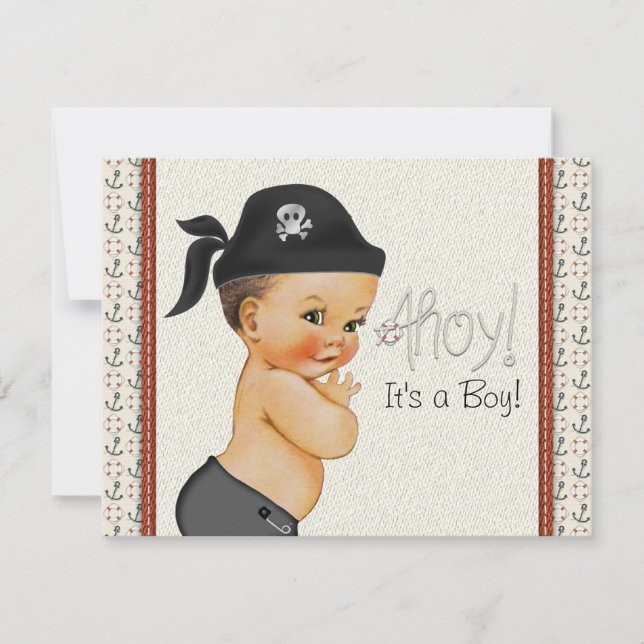 Little Pirate Baby Shower Invitation (Front)