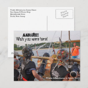 Little Pirates on Pirate Ship Postcard