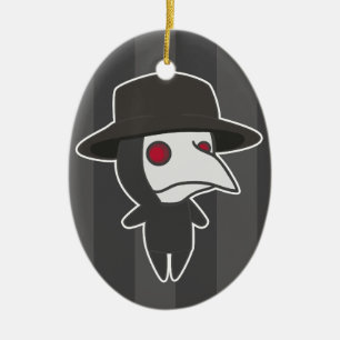Little Plague Doctor Ceramic Tree Decoration