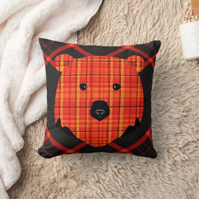 Little Plaid Story Book Bear Cushion (Blanket)