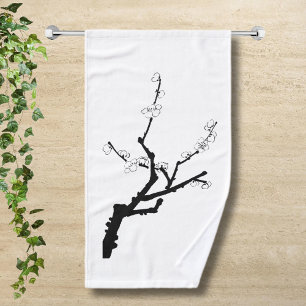 Little Plum Blossom Twig Hand Towel