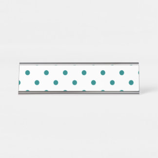 Little Polkadots - Teal Desk Name Plate