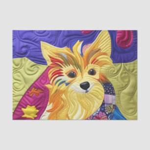Little Pom Puppy Quilt Like Design Tissue Paper