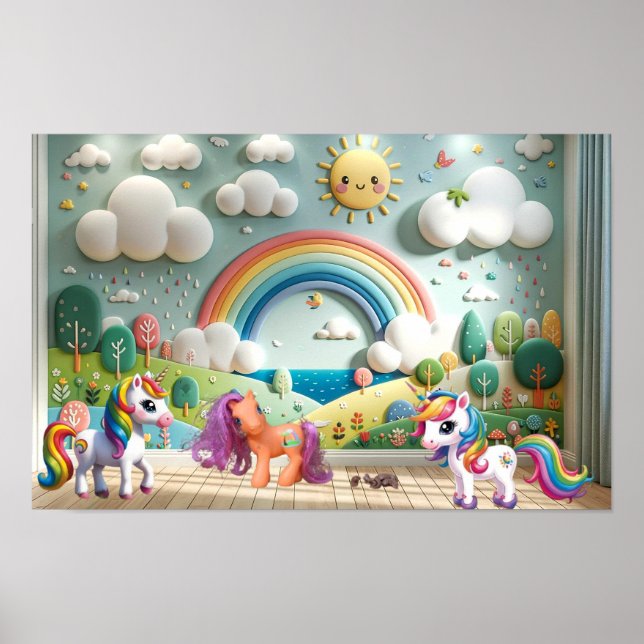 Little Pony and Unicorns Poster (Front)
