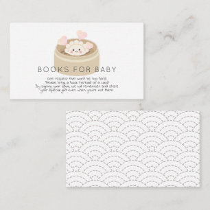 Little Potsticker Baby Shower Book Request Enclosure Card