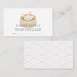 Little Potsticker Baby Shower Diaper Raffle Ticket Enclosure Card