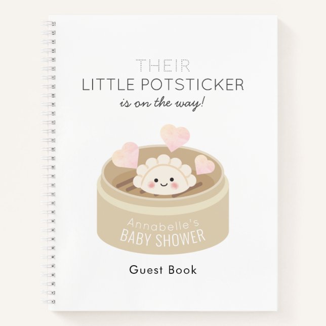 Little Potsticker Baby Shower Guest Book (Front)