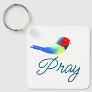 Little Prayer Bird Key Ring