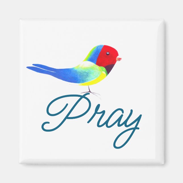 Little Prayer Bird Magnet (Front)