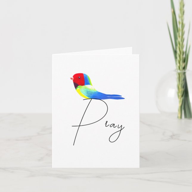 Little Prayer Bird Note Card (Front)