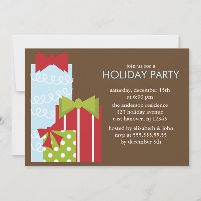 Little Presents Christmas Party Invitation (Front)
