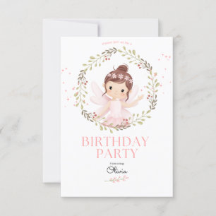 Little Pretty Ballerinas Ballet Birthday Party  Invitation