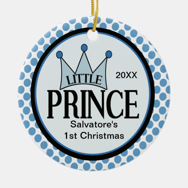 Little Prince 1st Christmas Ornament (Front)