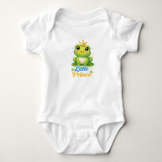 Little Prince Baby Bodysuit – Cute Frog King Desig