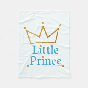 Little Prince baby boy fleece blanket