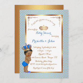 Little Prince Baby Shower Invitation,pink gold Invitation