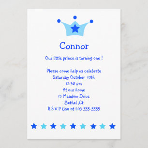 little prince birthday invitation