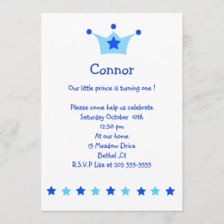 little prince birthday invitation