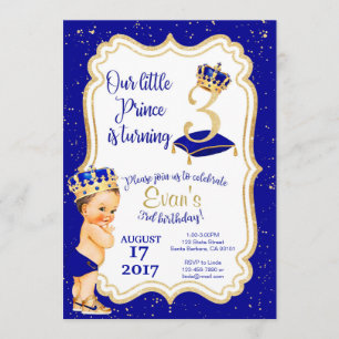Little Prince Birthday Invitation- 3rd Birthday Invitation