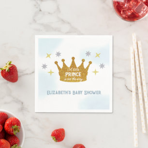Little Prince Boy Baby Shower Napkin