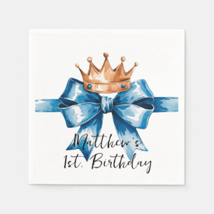 Little Prince Boy's First Birthday Party Napkin
