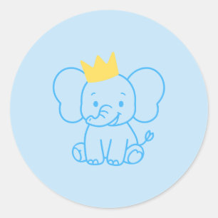 Little Prince Elephant Baby Shower Envelope Seal