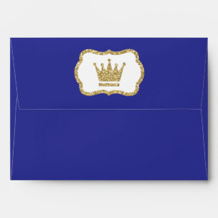 Little Prince Envelope, Royal Blue, Faux Glitter Envelope