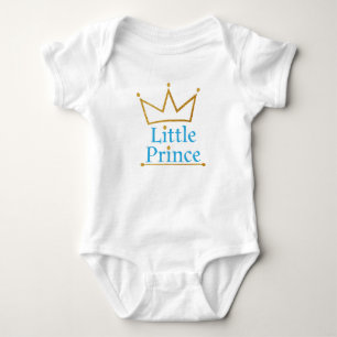 Little Prince Gold Crown Baby Bodysuit