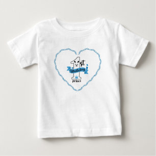 Little Prince Heart First Birthday Baby T-Shirt