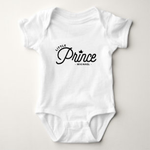 Little Prince Modern Typography Personalised Baby Bodysuit