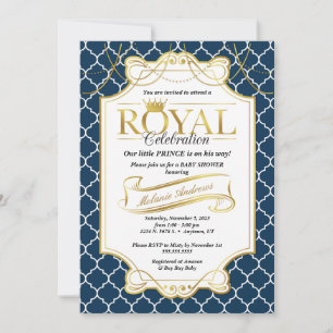 Little Prince Royal Celebration Baby Shower Invite