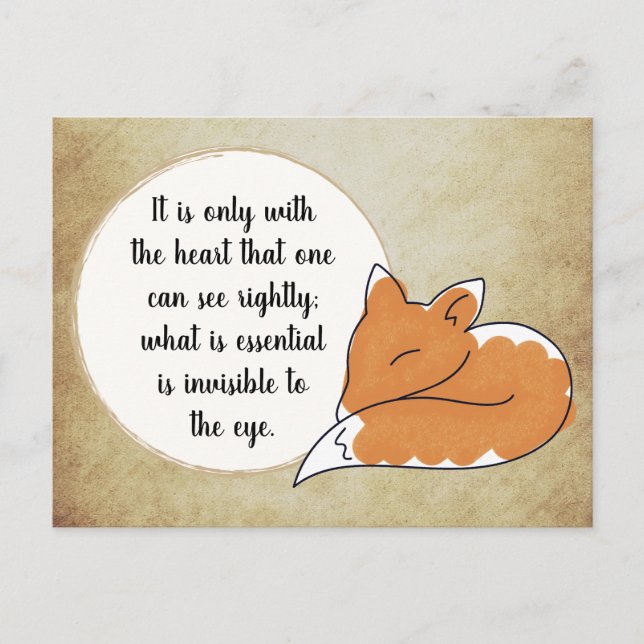 Little Prince Zitat Postcard (Front)