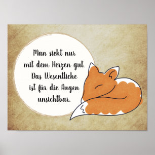 Little Prince Zitat Poster