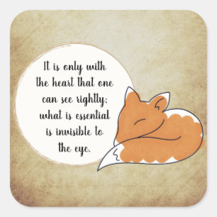 Little Prince Zitat Square Sticker