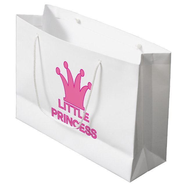 little princess - a Royal Baby! Large Gift Bag (Front Angled)