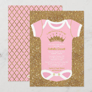 Little Princess Baby Bodysuit Shower Invitation