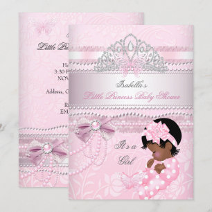 Little Princess Baby Shower Girl Butterfly AA Invitation
